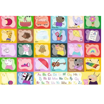 Children’s Puzzle Peppa Pig Alphabet Giant Floor Puzzle - 30 Pieces Puzzle