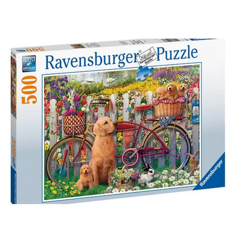 Ravensburger Cute Dogs in the Garden, 500pc Jigsaw Puzzle