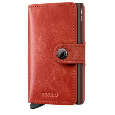 Secrid Mini Wallet Leather Vintage Orange