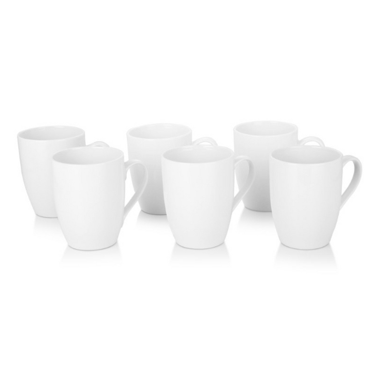 Newbridge Silverware White Mugs Set of 6