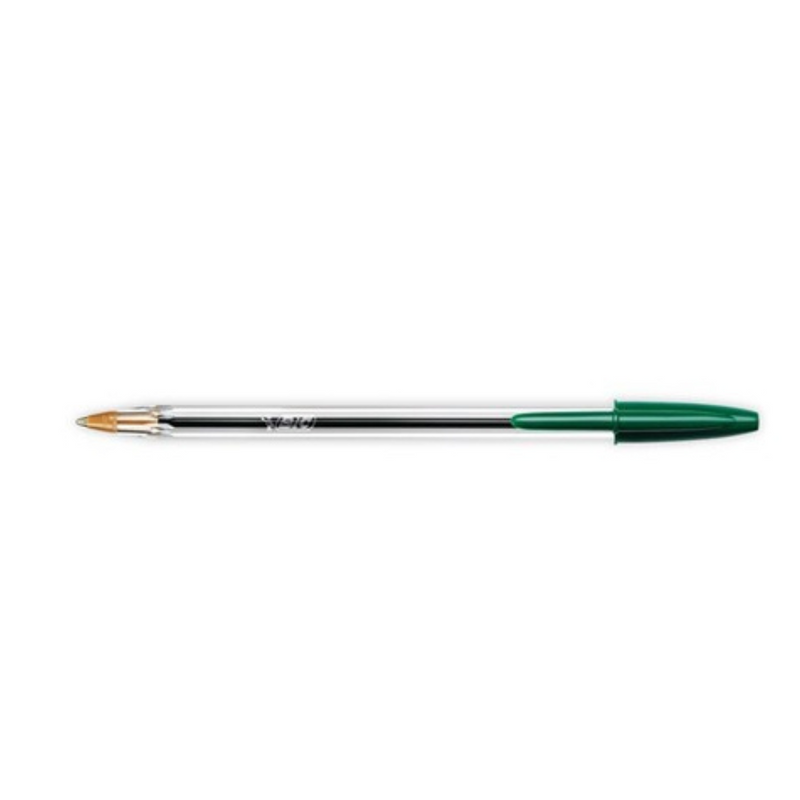 Bic Cristal Ballpoint Pen Medium Green (Pack of 50)