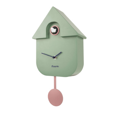  Cuckoo Clock  Original Wall Clock Mint Pink and White  mulveys.ie nationwide shipping