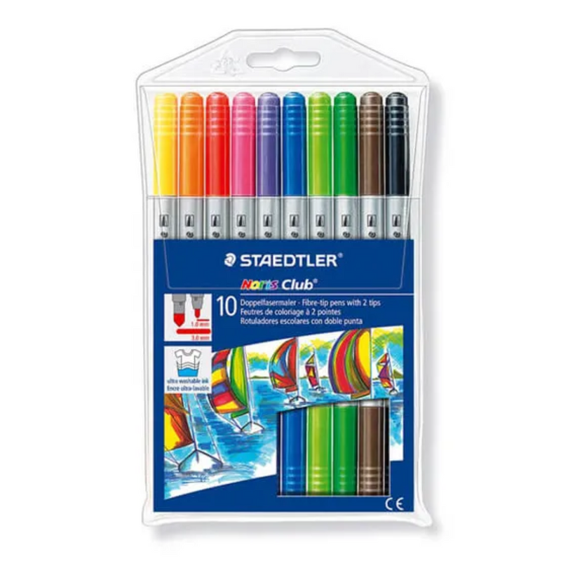 Staedtler - Wallet of 10 Double Ended Fibre Tip Pens Mulveys.ie Nationwide Shipping