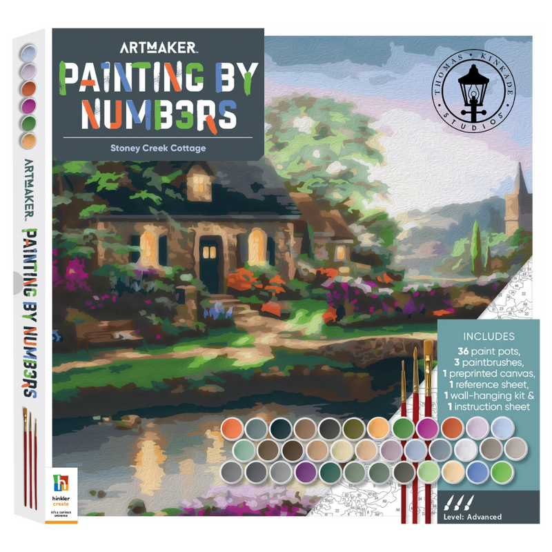 Art Maker Painting by Numbers Kit: Stoney Creek Cottage from Thomas Kinkade Studios