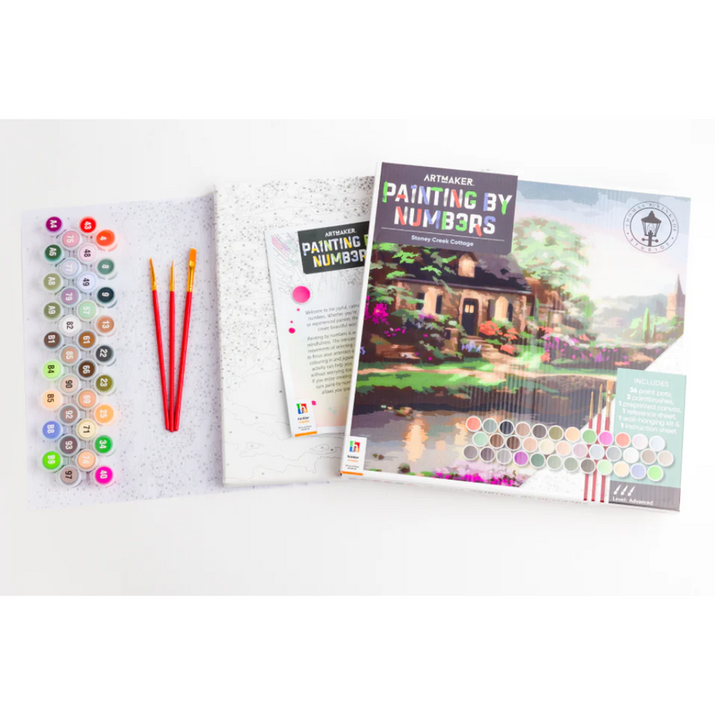 Art Maker Painting by Numbers Kit: Stoney Creek Cottage from Thomas Kinkade Studios