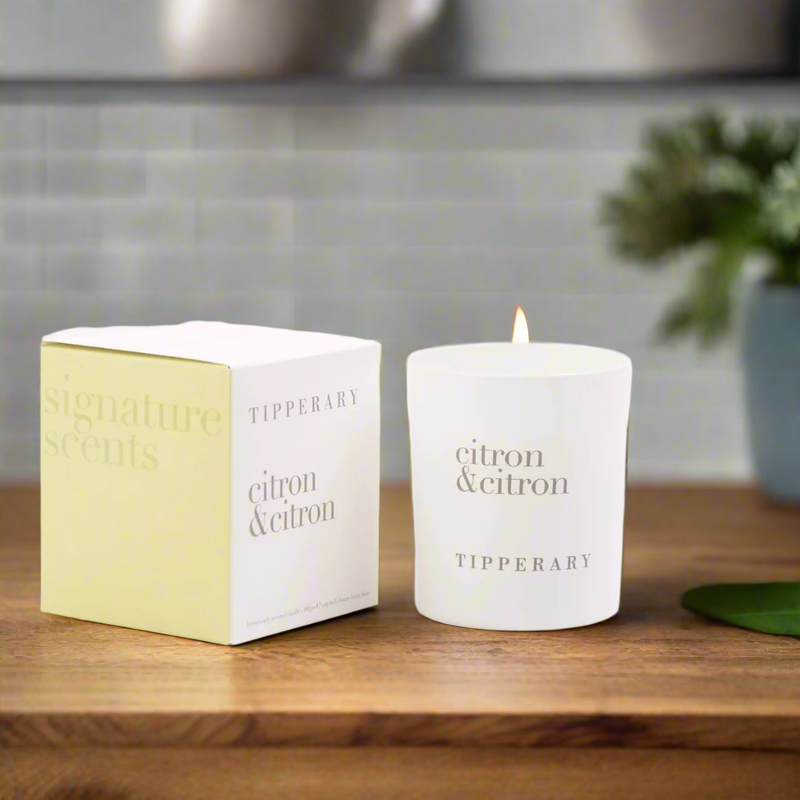 Tipperary Crystal Citron & Citron Candle. Mulveys.ie