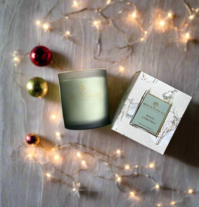 Irish botanicals White Christmas candle Mulveys.ie