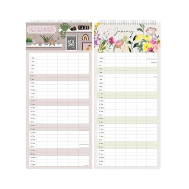 3931 LARGE FAMILY ORGANISER BOTANICAL/HOME